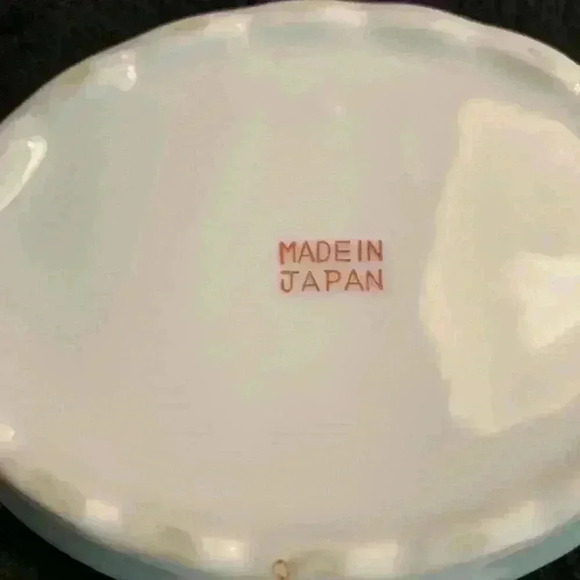 Porcelain Colorful Flowered Trinket Box - Made in Japan - Picture 3 of 5